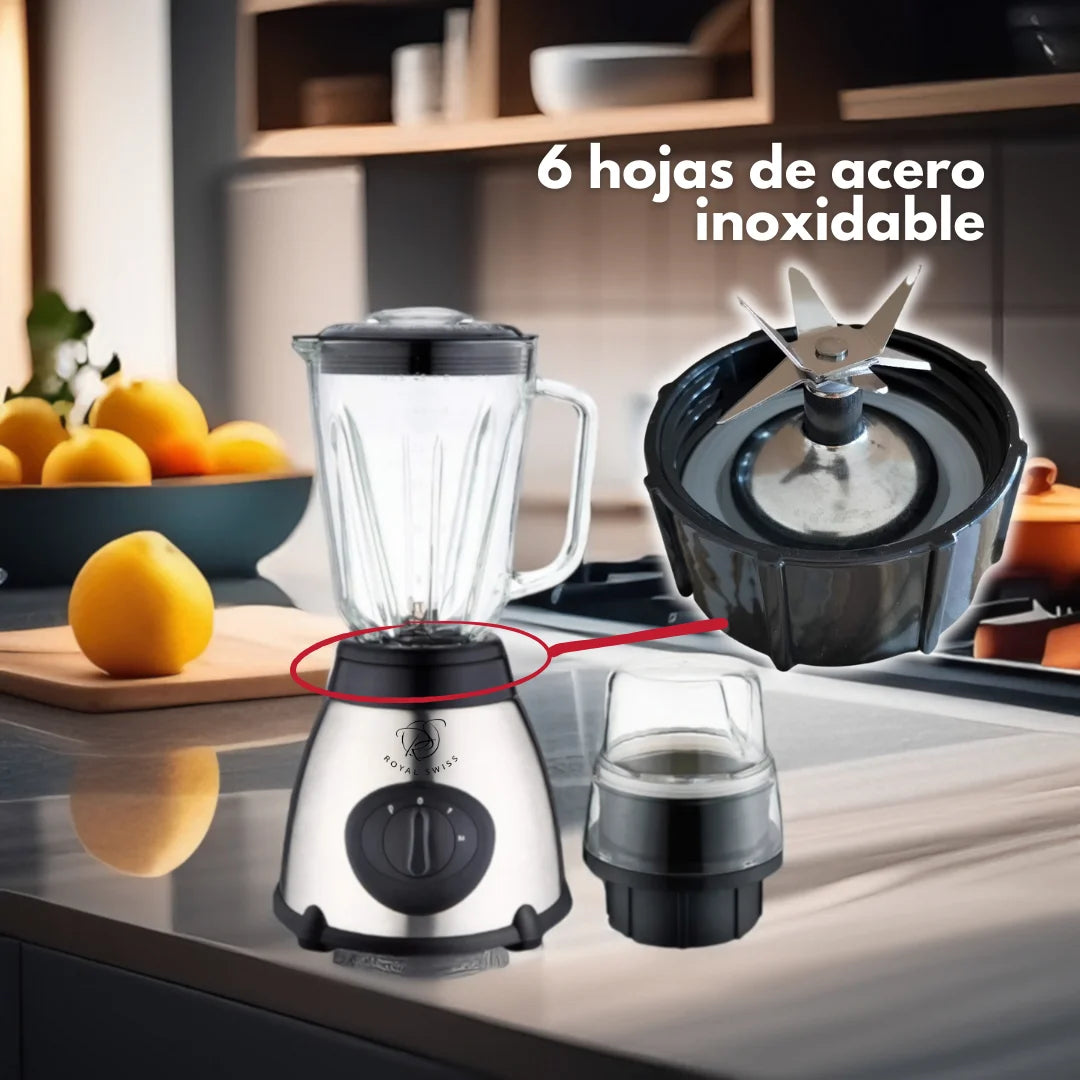 Blender and grinder with glass cup / maximum power 1000w/ royal swiss