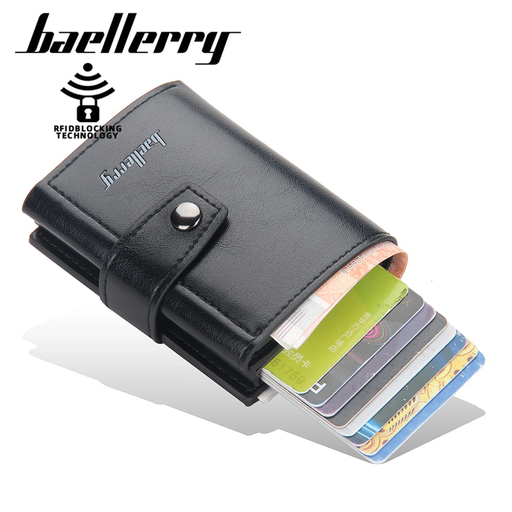 Knight Li Portafoglio Porta Tessere con Protezione RFID - Pelle e Alluminio. TK