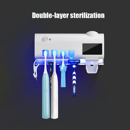 Automatic Solar Energy UV Toothbrush Holder Wall Toothbrush