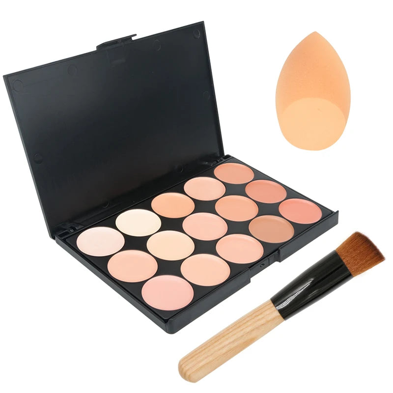 15 Colors Face Concealer Camouflage Cream Contour Palette