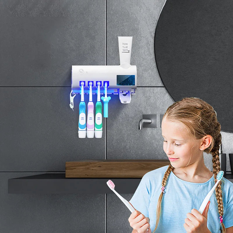 Automatic Solar Energy UV Toothbrush Holder Wall Toothbrush