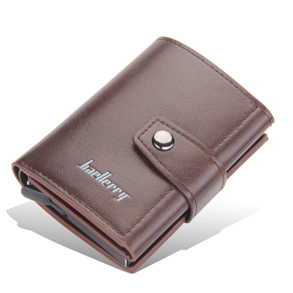 Knight Li Portafoglio Porta Tessere con Protezione RFID - Pelle e Alluminio. TK