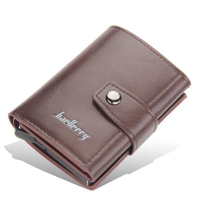 Knight Li Portafoglio Porta Tessere con Protezione RFID - Pelle e Alluminio. TK