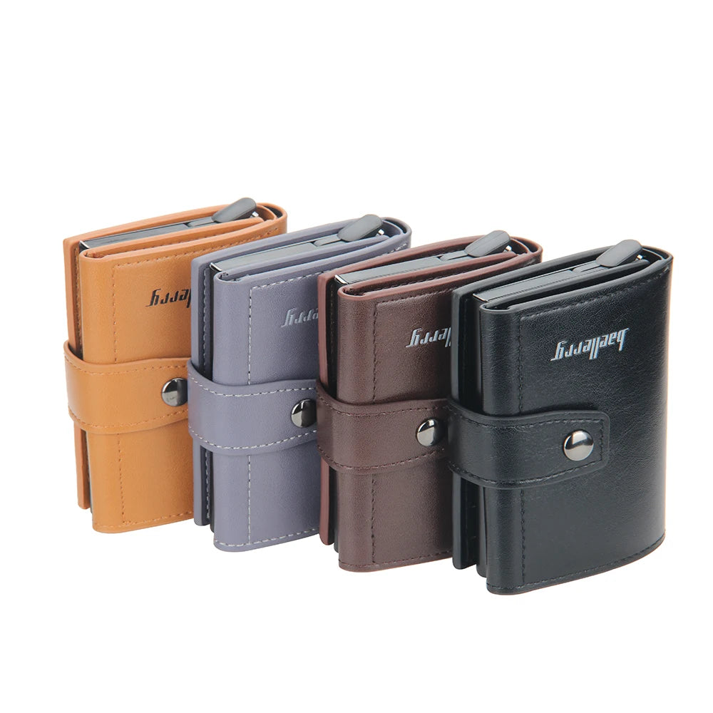 Knight Li Portafoglio Porta Tessere con Protezione RFID - Pelle e Alluminio. TK