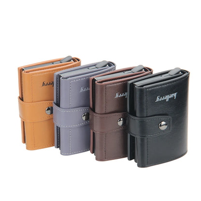 Knight Li Portafoglio Porta Tessere con Protezione RFID - Pelle e Alluminio. TK