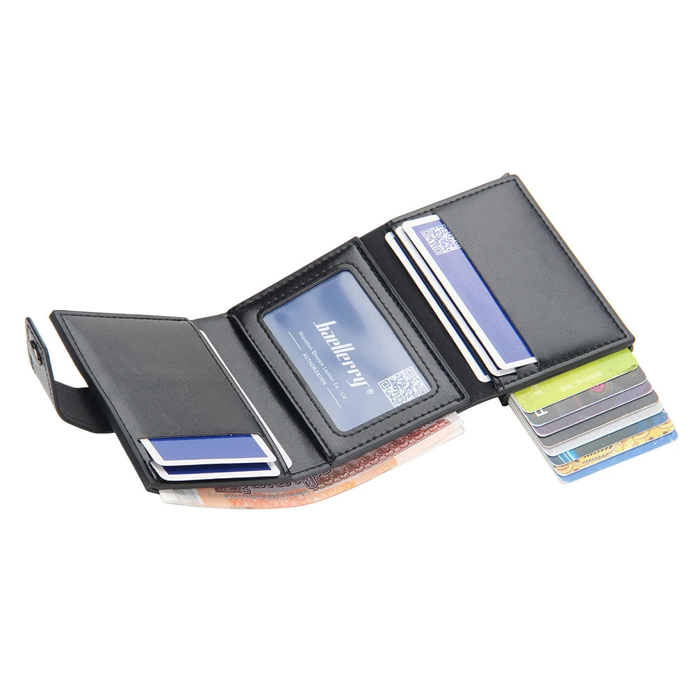 Knight Li Portafoglio Porta Tessere con Protezione RFID - Pelle e Alluminio. TK