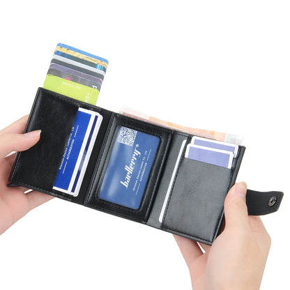 Knight Li Portafoglio Porta Tessere con Protezione RFID - Pelle e Alluminio. TK