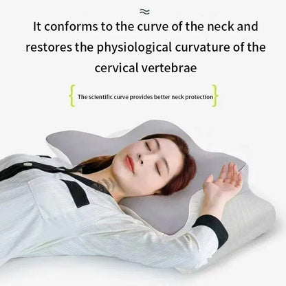 Cuscino Cervicale Ortopedico 2-in-1 in Schiuma Sagomata - Antidolorifico. TK