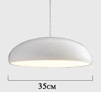 JOYINLED Modern Metal Chandelier, Nordic Luxury Pendant Light with Iron Frame in White/Black/Orange for Dining Room Living Room