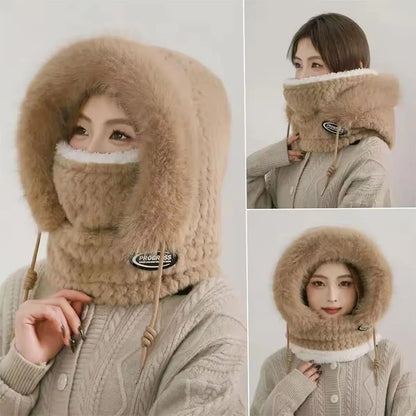 Cappello Termico Invernale da Donna con Sciarpa e Passamontagna Integrato. TK