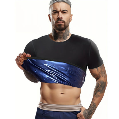 HELABES T-Shirt Effetto Sauna a Maniche Corte - Maglia Contenitiva Unisex. TK