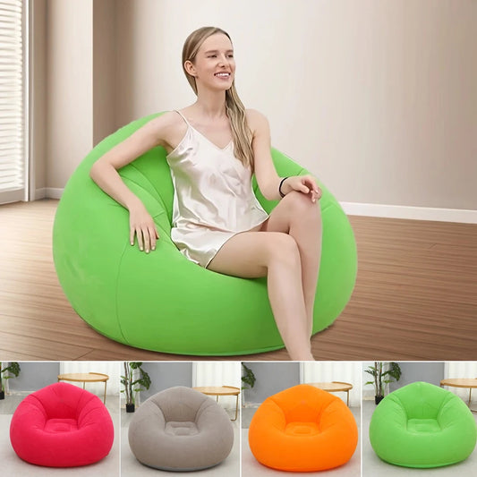 1pc Inflatable Bean Bag Sofa – Foldable, Portable, Soft & Comfortable Lounge Chair for Indoor & Outdoor