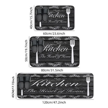 VIKAMA kitchen carpet washable, non-slip, absorbent floor mat, bathroom floor mat, absorbent kitchen mat, door mat