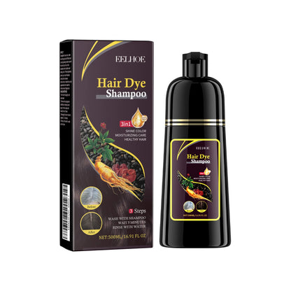 EELHOE Shampoo Colorante Nero 3-in-1 Biologico ed Erboristico. TK