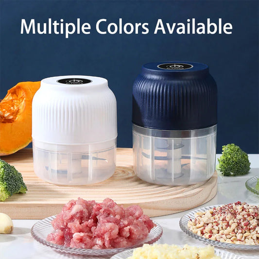 250ml Mini Wireless USB Rechargeable Electric Vegetable Choppe