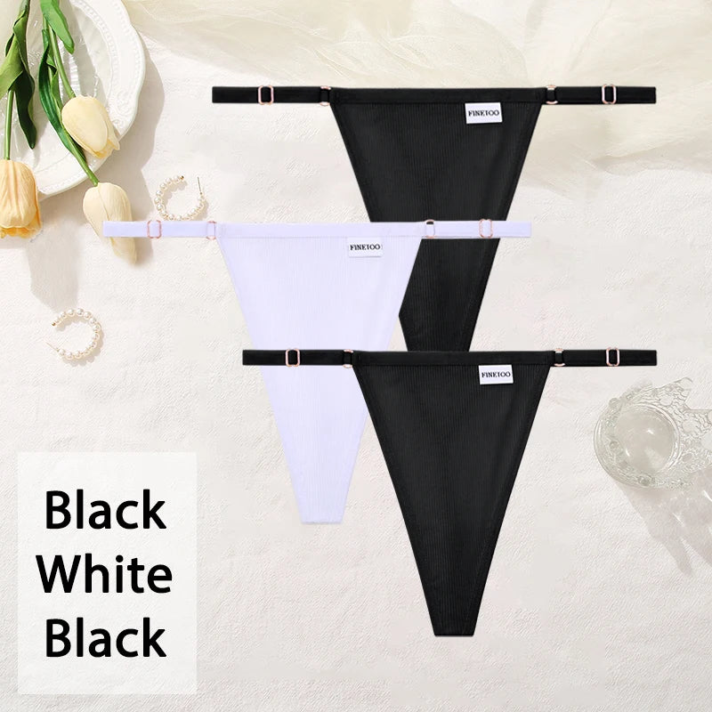 Women Cotton Panties Sexy T-Back Thong Adjustable