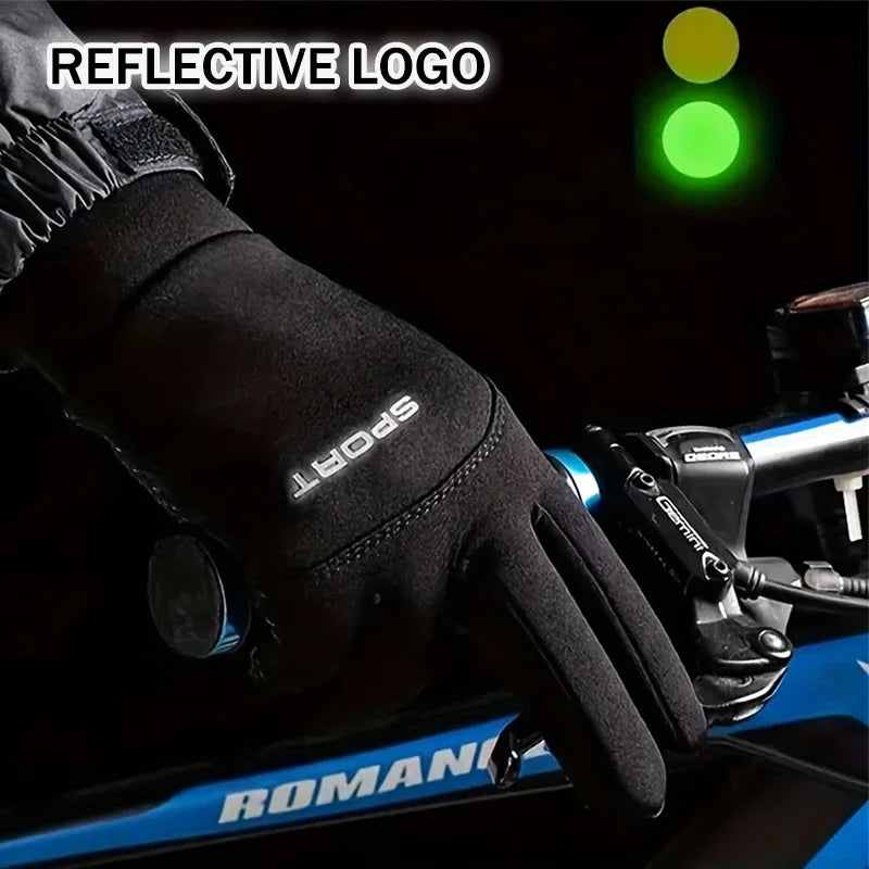 Winter Warm Gloves Touch Screen Windproof Cold-proof Cycling