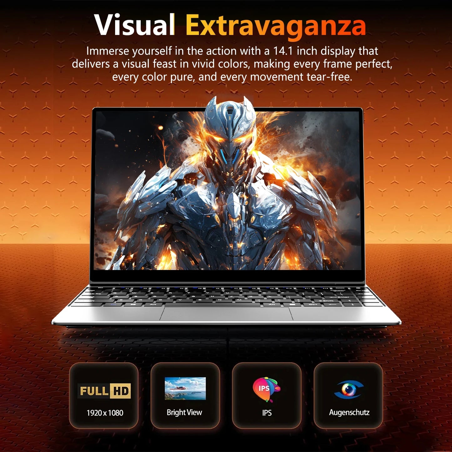 Laptop 14.1" Full HD IPS Intel N3700 Quad Core | 16GB RAM DDR3 | SSD 512GB/1TB/2TB | Windows 11 Pro | Notebook Ultrabook Leggero per Lavoro e Studio