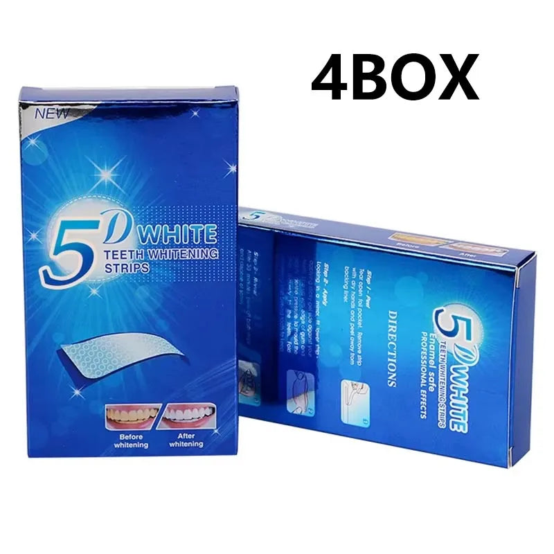 5D Whitening Teeth Stickers 7/14 Pairs Gel Whitening Strips