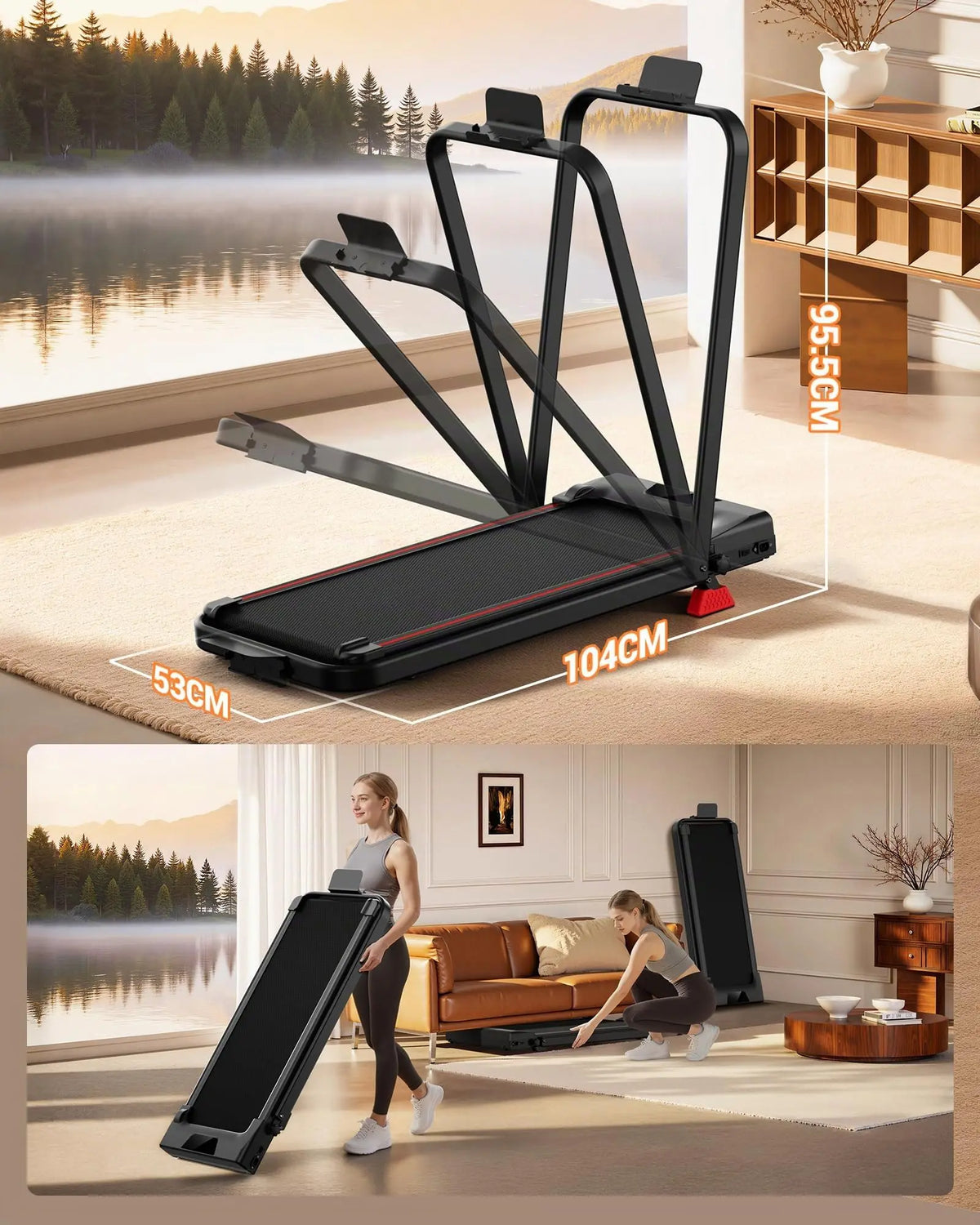 Sinaopus Tapis Roulant 3-in-1 Sotto Scrivania | Inclinazione 15%. TK
