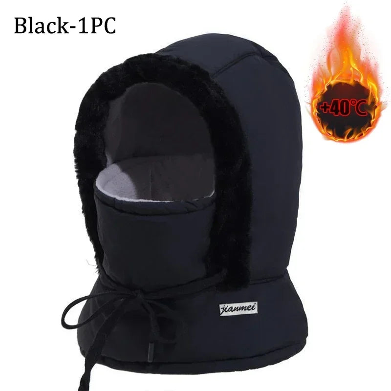 Passamontagna Termico 3-in-1 con Coulisse - Cappello e Scaldacollo in Peluche. TK