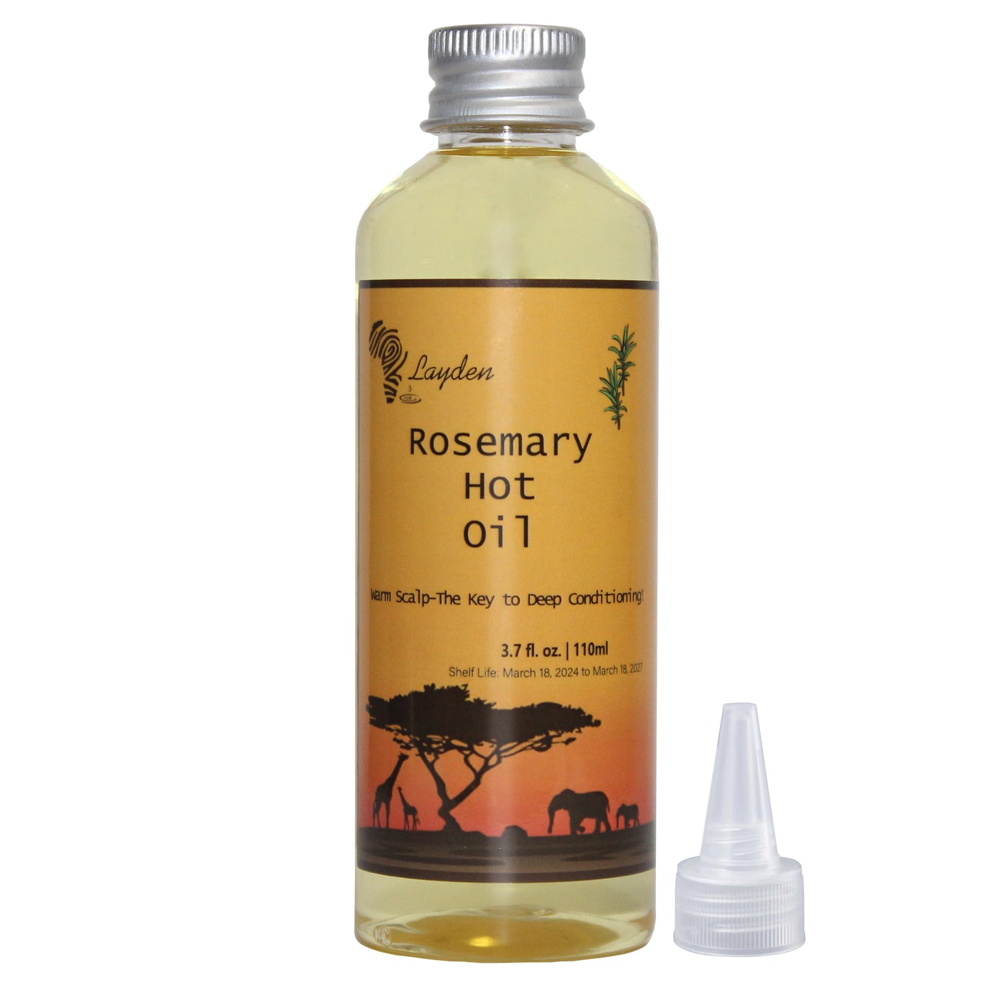 One Touch to Gorgeous 110 ml African Rosemary＆ Cloves Hot Oil  Accelerate the Scalp to Deliver More Nutrients to Hair Follicles