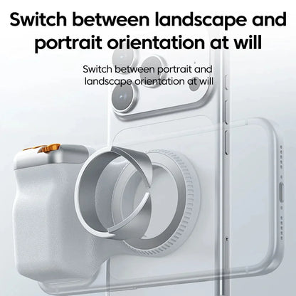 KEBIDUMEI Impugnatura Magnetica per Smartphone e Fotocamera – Supporto per Riprese con Telecomando Bluetooth, Zoom e Scatto Remoto