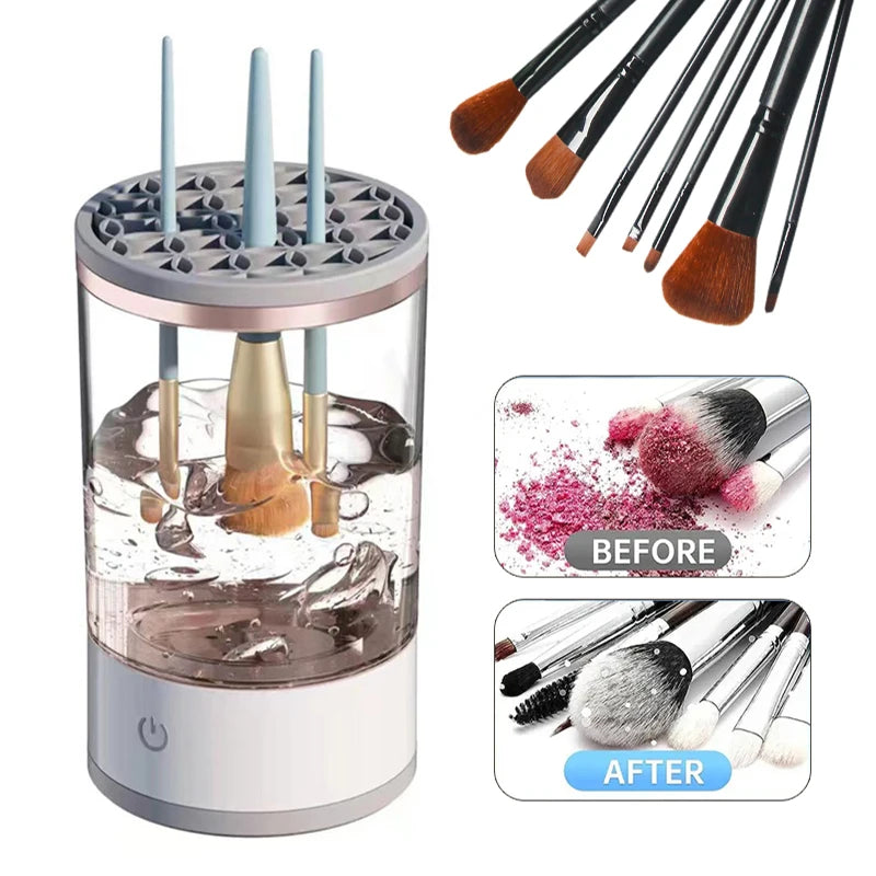 Automatic Electric Makeup Brush Cleaner 3 In 1 Portable Women