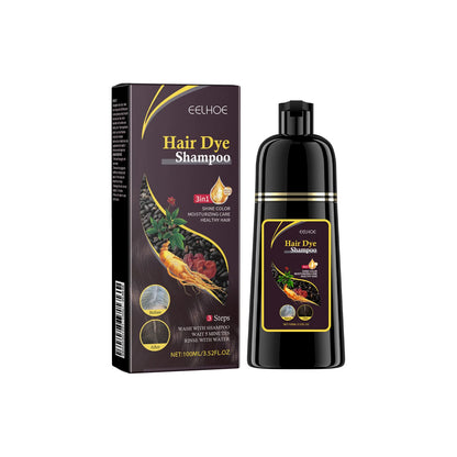 EELHOE Shampoo Colorante Nero 3-in-1 Biologico ed Erboristico. TK