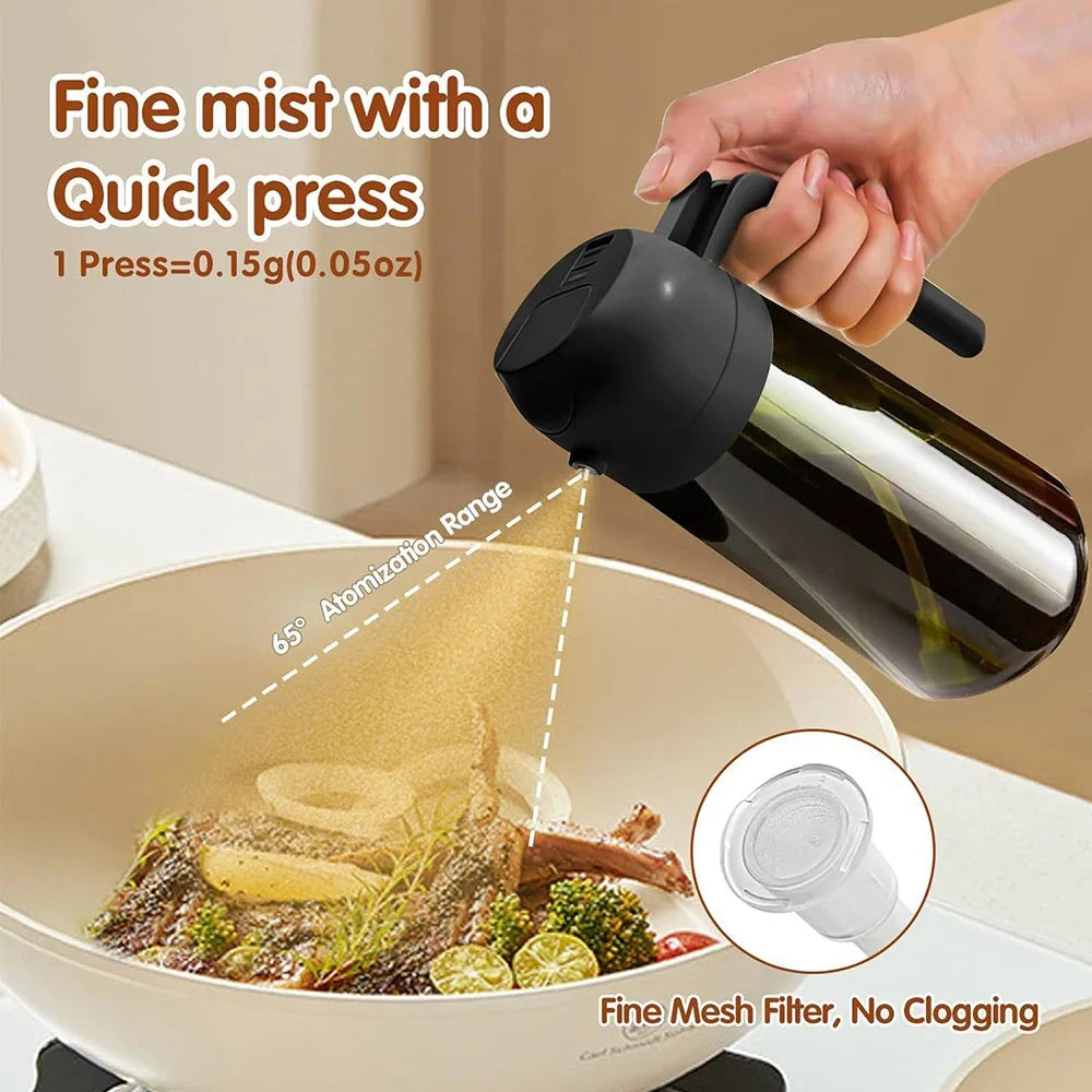 470ML/16oz Light-Blocking Dark Oil Sprayer for Cooking