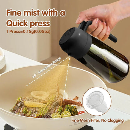 470ML/16oz Light-Blocking Dark Oil Sprayer for Cooking
