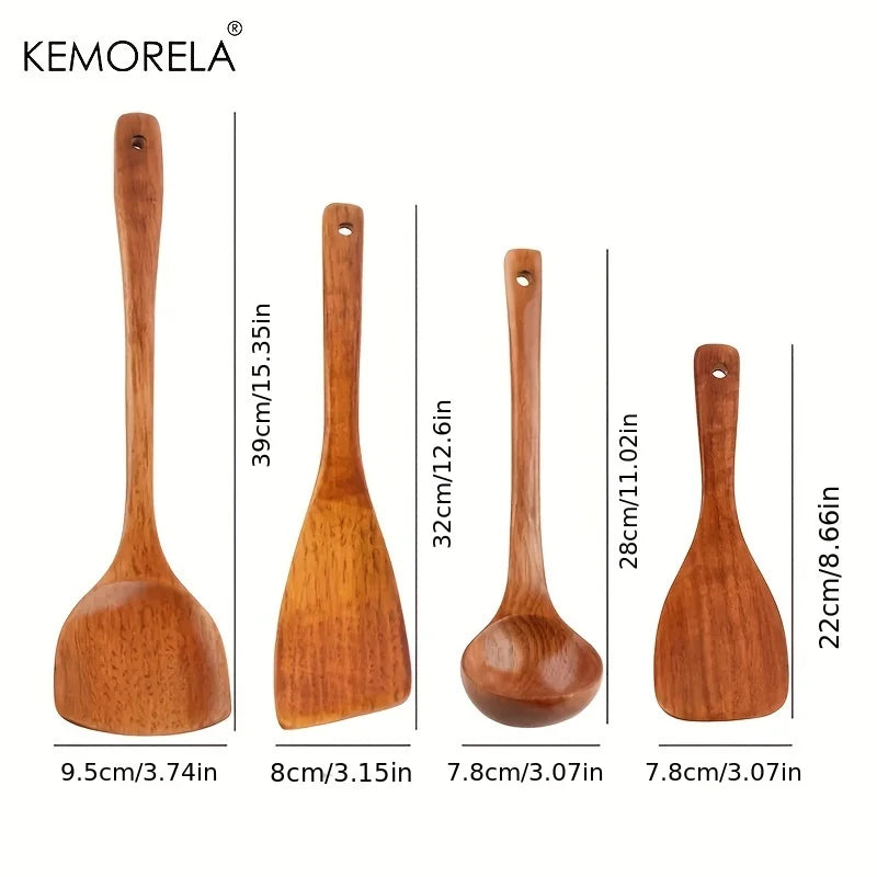 KEMORELA 4PCS Kitchen Utensil Set Kitchen Cooking Tools