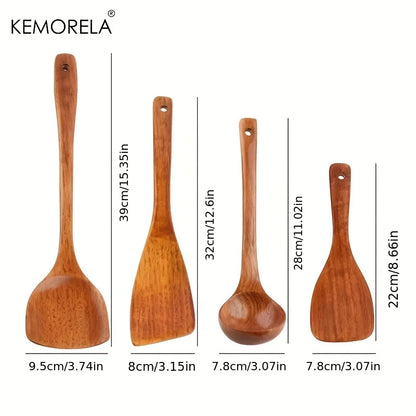 KEMORELA 4PCS Kitchen Utensil Set Kitchen Cooking Tools