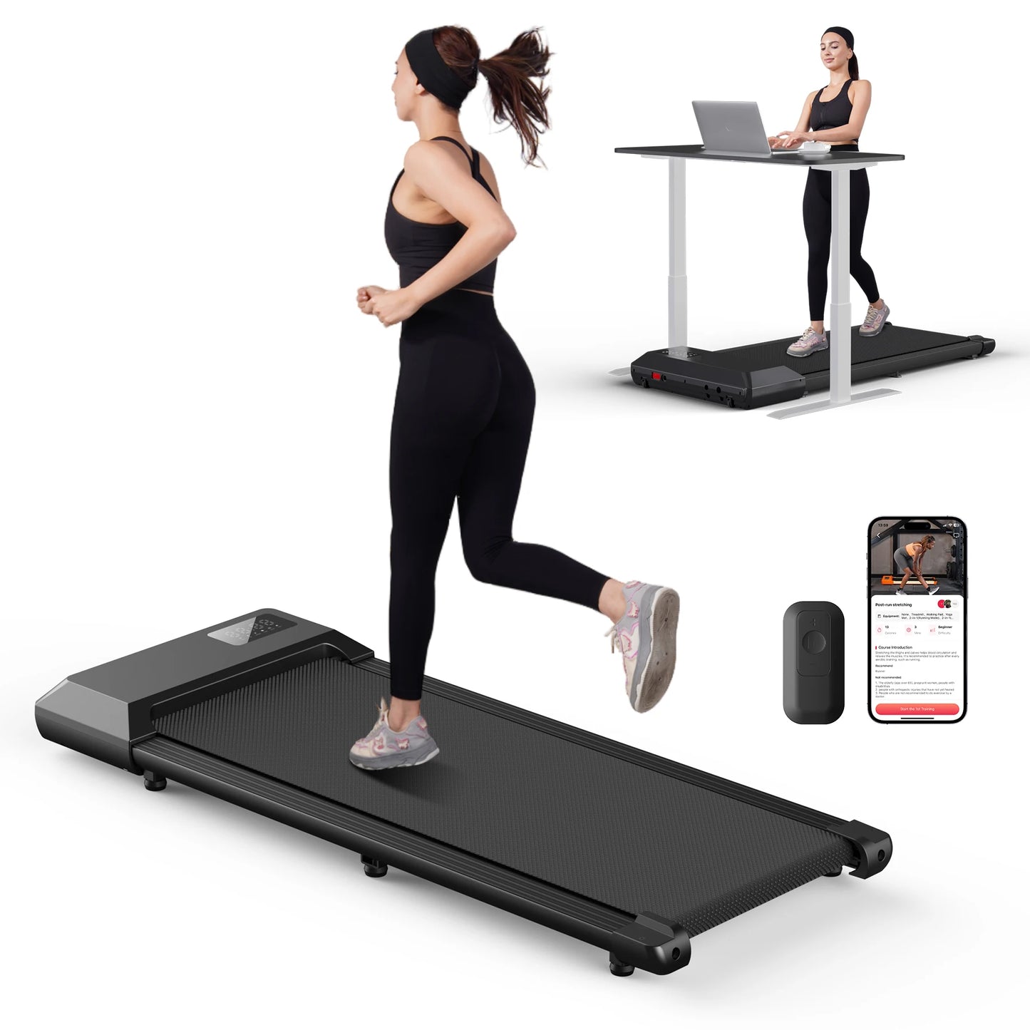 300lbs Treadmill for Home 2.5HP Treadmills Walking Pad LCD