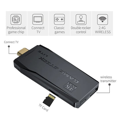 M8 Video Game Console 4K HDMI-Compatible Game Stick Built