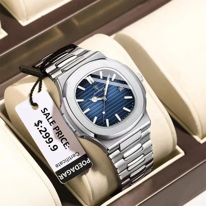 Luxury Brand Men's Quartz Wristwatch Stainless Steel Waterproof