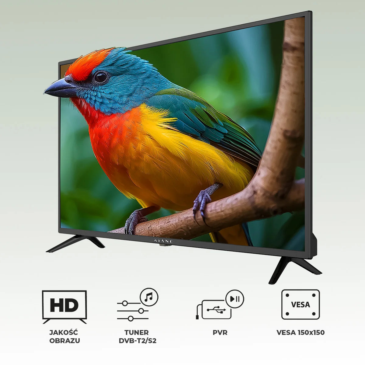 Kiano Slim 40” LED TV – Full HD 1080p DLED Television with Dolby Digital Plus, PVR & DVB-T2/S2