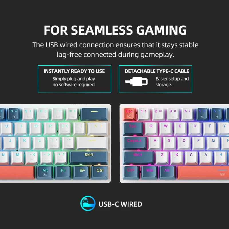 Machenike K500-B61 Mini Mechanical Keybaord 60% Form