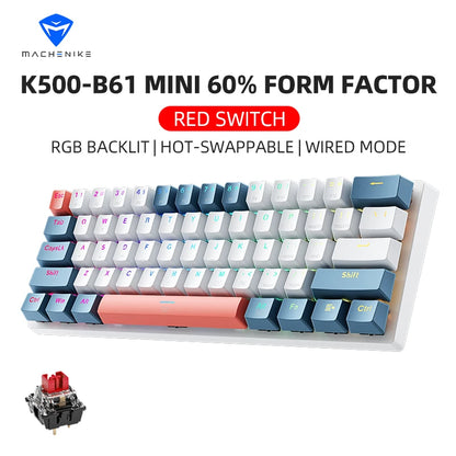 Machenike K500-B61 Mini Mechanical Keybaord 60% Form