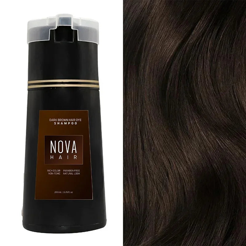 Eelhoe Nova Shampoo Colorante Nero 3-in-1 per Capelli Bianchi. TK