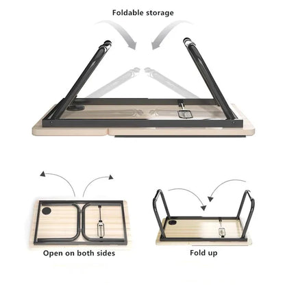 Laptop Table Simple Computer Desk With Fan For Bed Sofa Folding