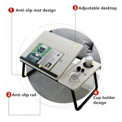Laptop Table Simple Computer Desk With Fan For Bed Sofa Folding
