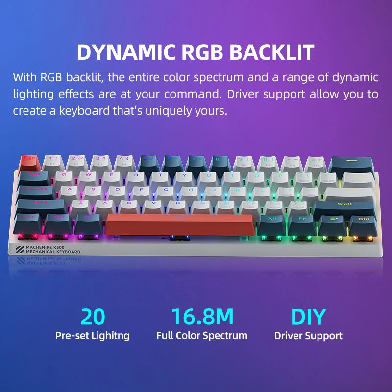 Machenike K500-B61 Mini Mechanical Keybaord 60% Form