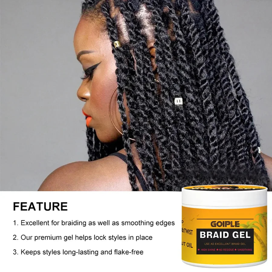 GOIPLE 100g Pineapple Scent Braid Gel Smooth Non-Flaking