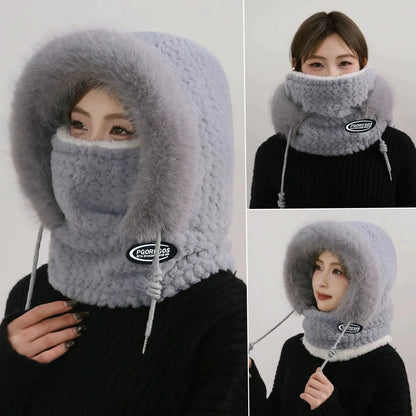 Cappello Termico Invernale da Donna con Sciarpa e Passamontagna Integrato. TK