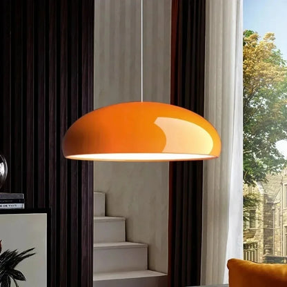 JOYINLED Modern Metal Chandelier, Nordic Luxury Pendant Light with Iron Frame in White/Black/Orange for Dining Room Living Room