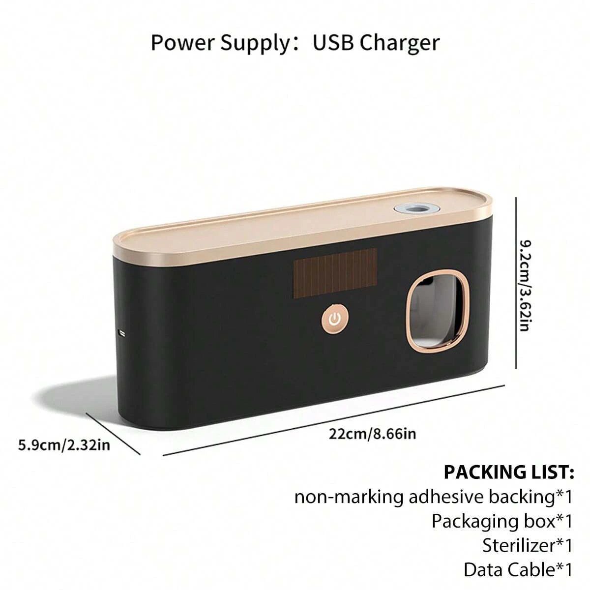 1PC Intelligent Toothbrush Disinfectant, Rechargeable, Dry,