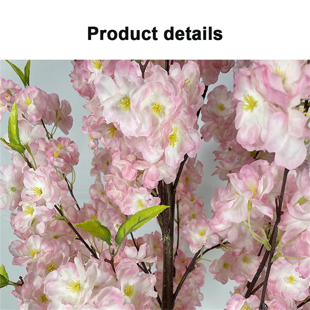 Albero di Ciliegio Artificiale 150 cm con Vaso – Faux Cherry Blossom Tree Realistico in Seta per Arredamento Casa, Ufficio, Eventi e Matrimoni