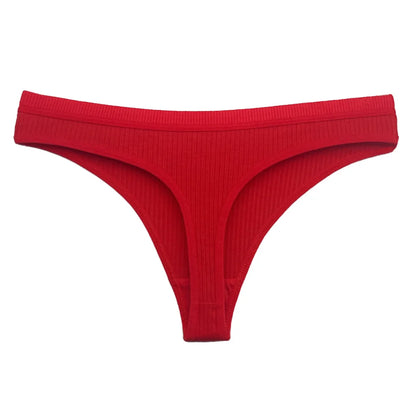 5 PCS/Set Women Cotton Thongs Panties Sexy Low Waist G-String