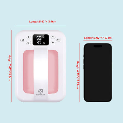 HP6 Heat Press Machine – 7''x5'' Portable T-Shirt Press – Fast Heat-Up Iron for T-Shirts, Heat Transfer & DIY Projects (Pink)